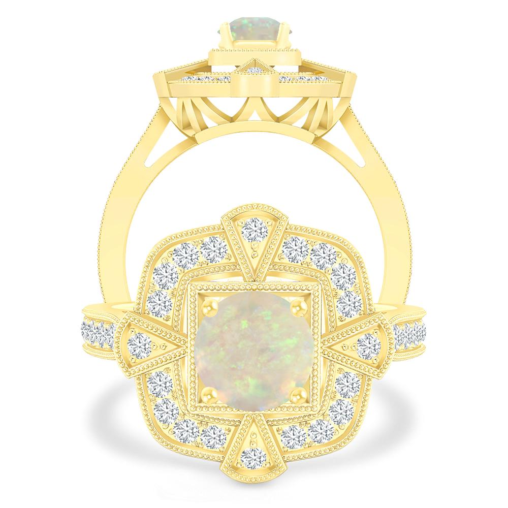 Yellow Gold - Opal