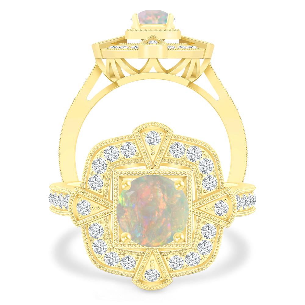 Yellow Gold - Opal