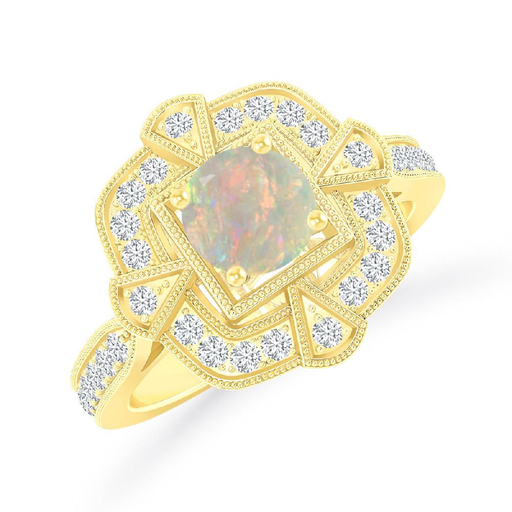 Yellow Gold - Opal