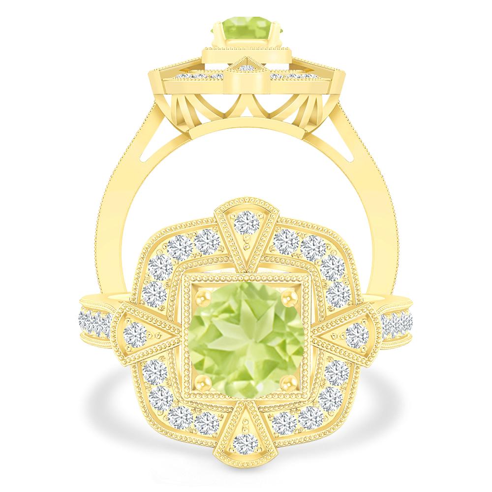 Yellow Gold - Peridot