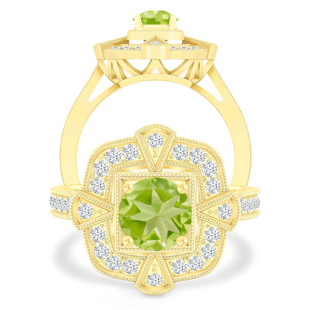 Yellow Gold - Peridot