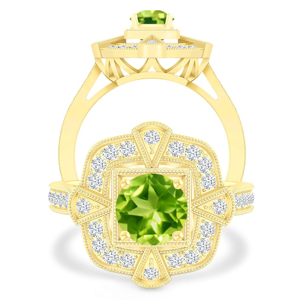 Yellow Gold - Peridot