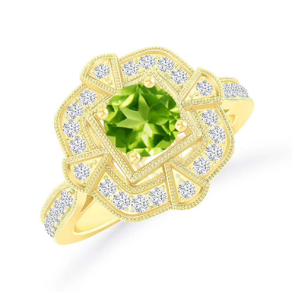 Yellow Gold - Peridot