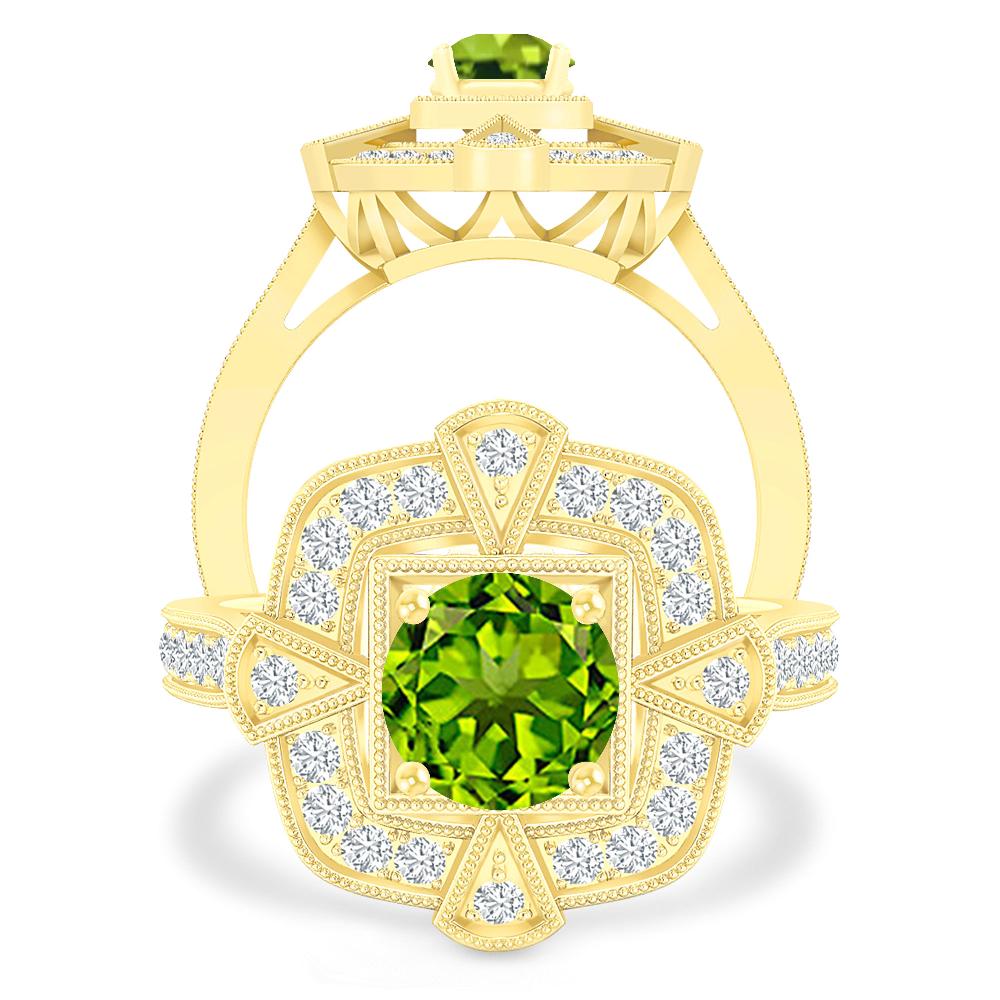 Yellow Gold - Peridot