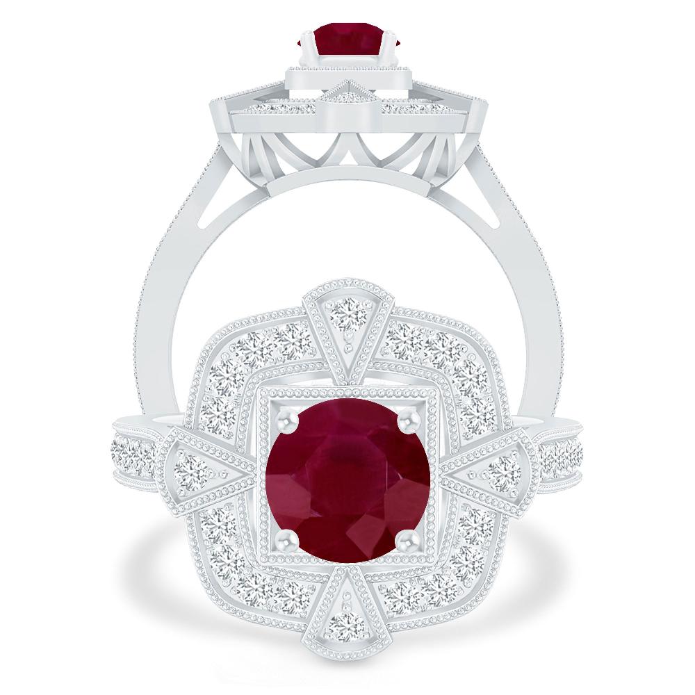 White Gold - Ruby