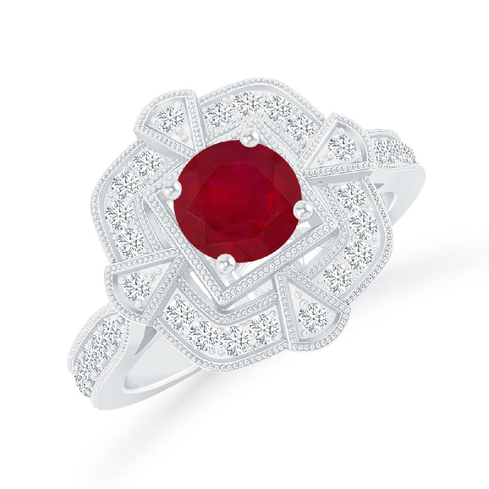 White Gold - Ruby