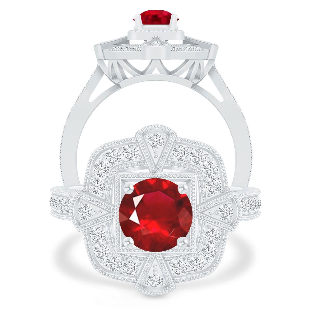 White Gold - Ruby