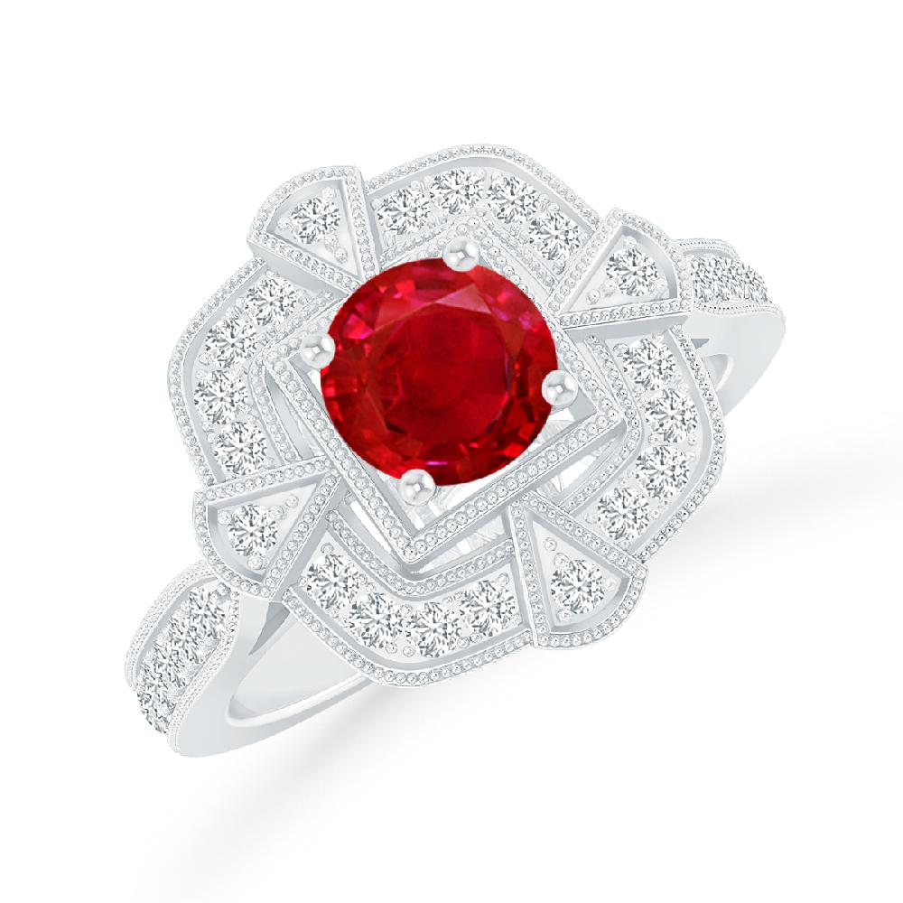 White Gold - Ruby