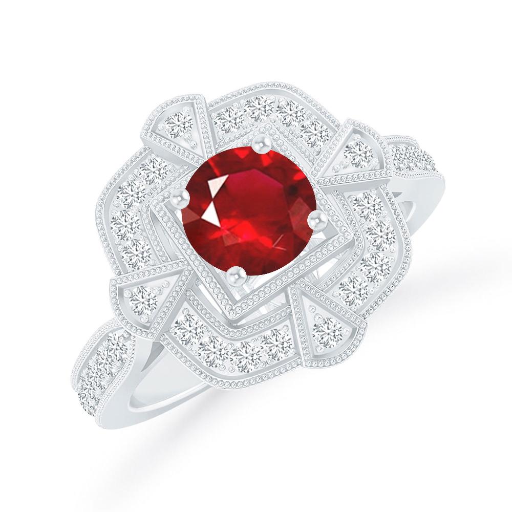 White Gold - Ruby