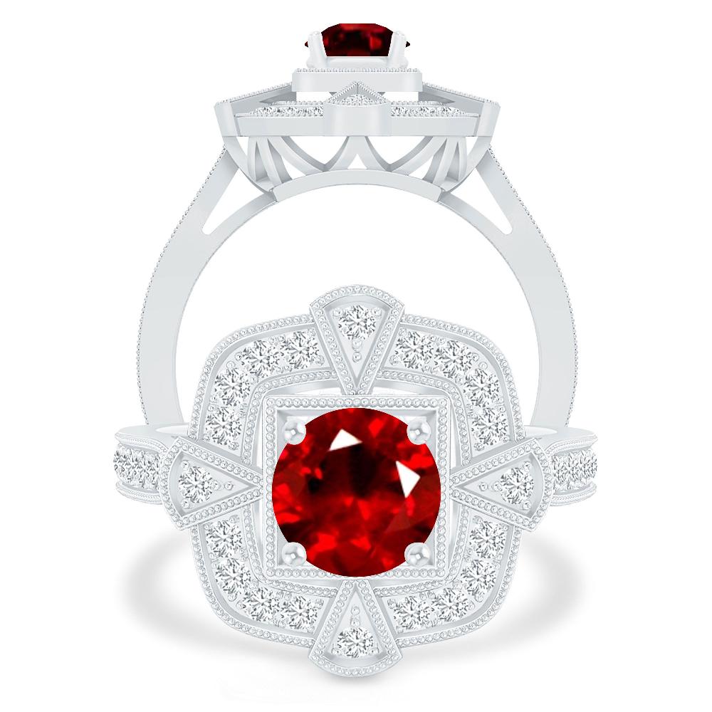 White Gold - Ruby