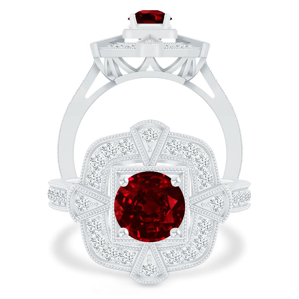 White Gold - Ruby