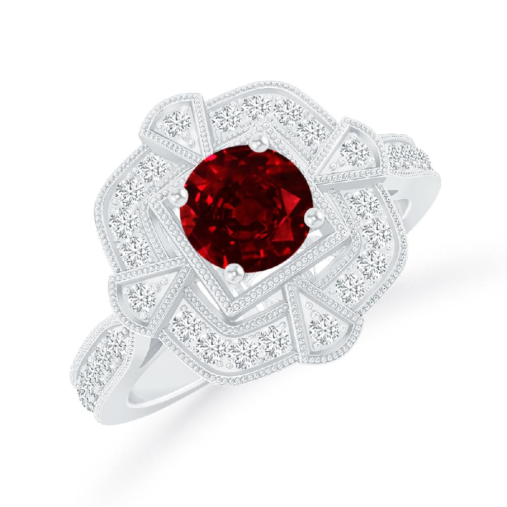 White Gold - Ruby