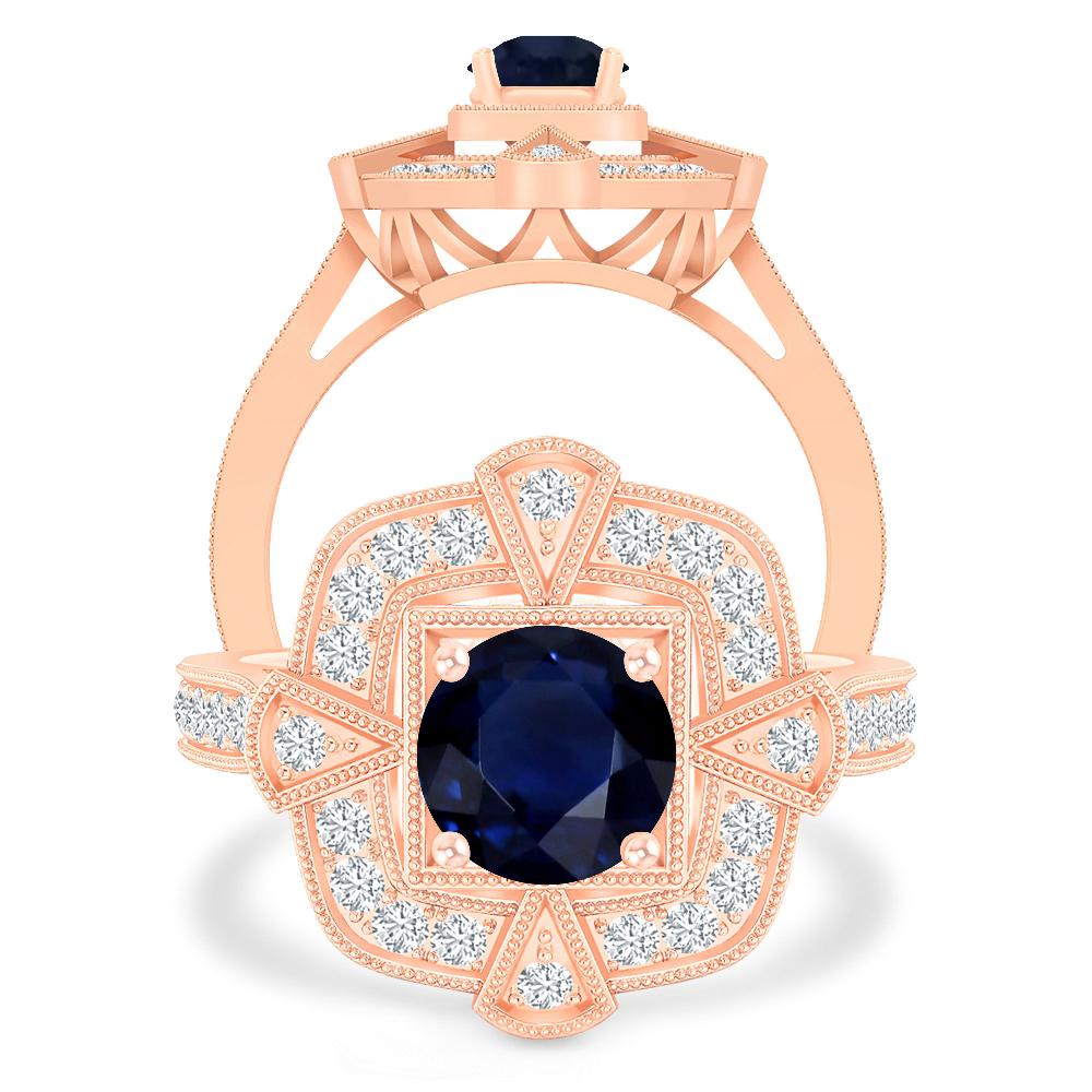 Rose Gold - Sapphire