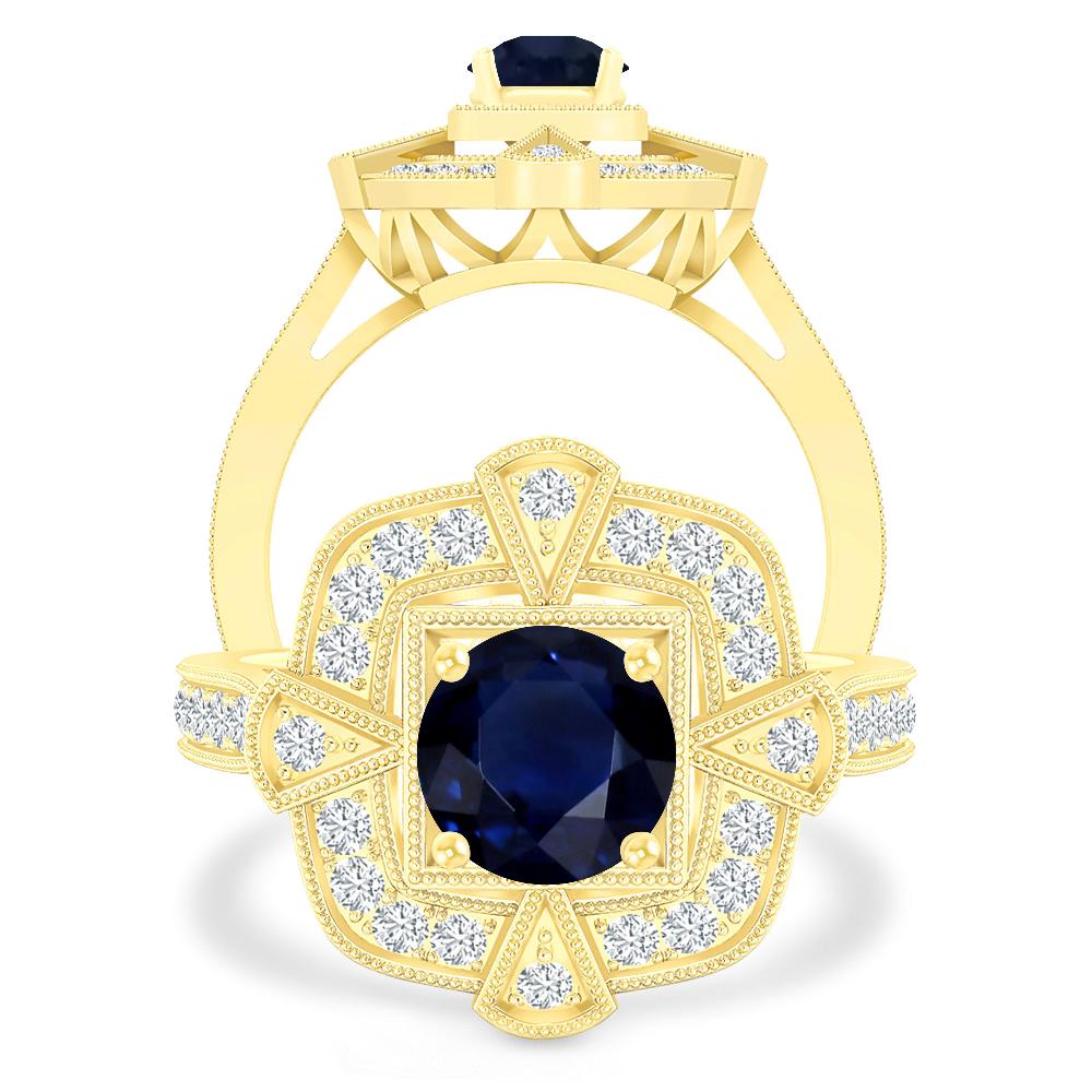 Yellow Gold - Sapphire