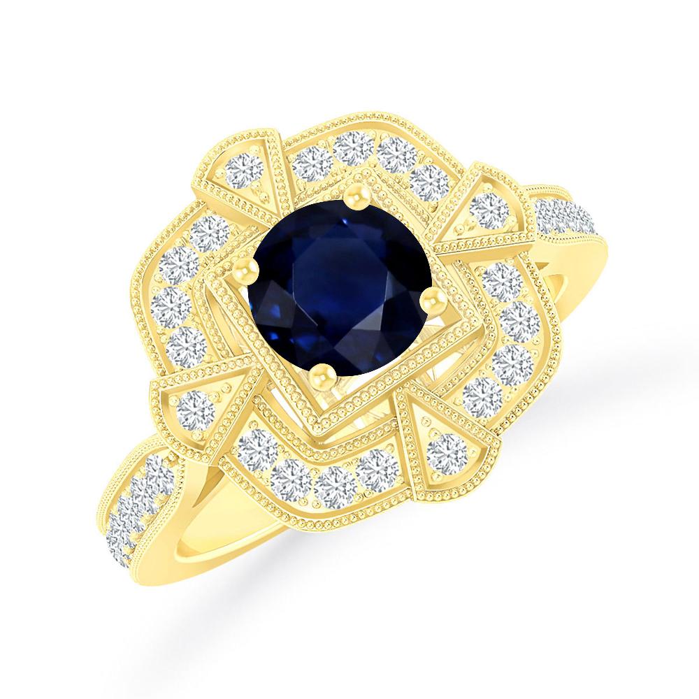 Yellow Gold - Sapphire