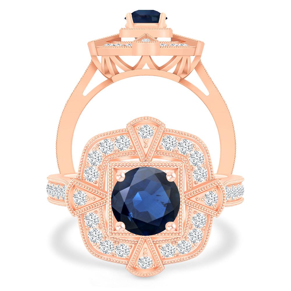 Rose Gold - Sapphire