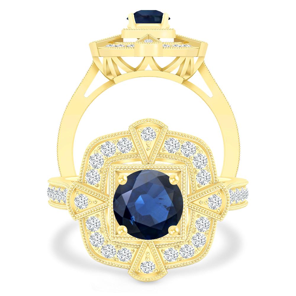 Yellow Gold - Sapphire