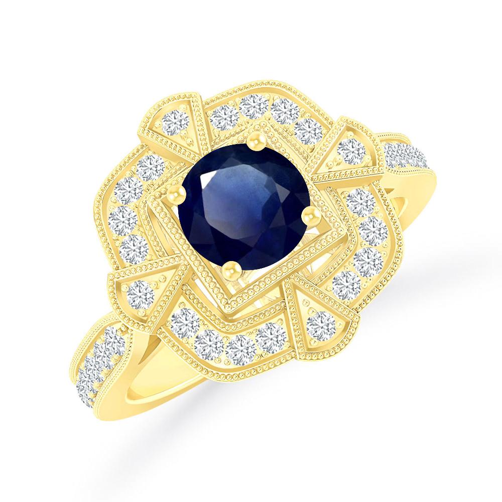 Yellow Gold - Sapphire