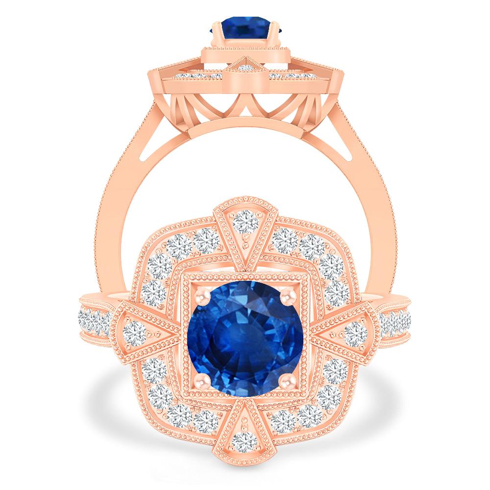 Rose Gold - Sapphire