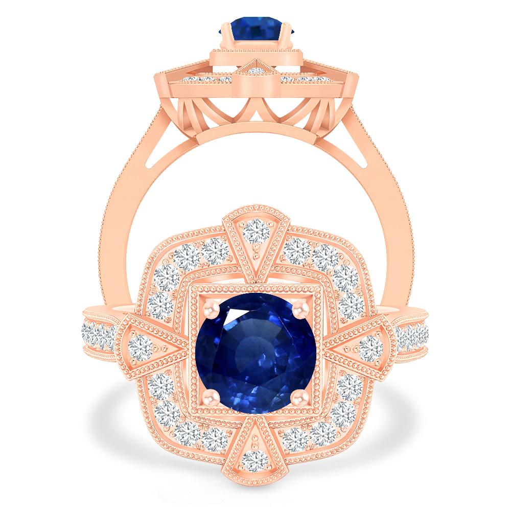 Rose Gold - Sapphire