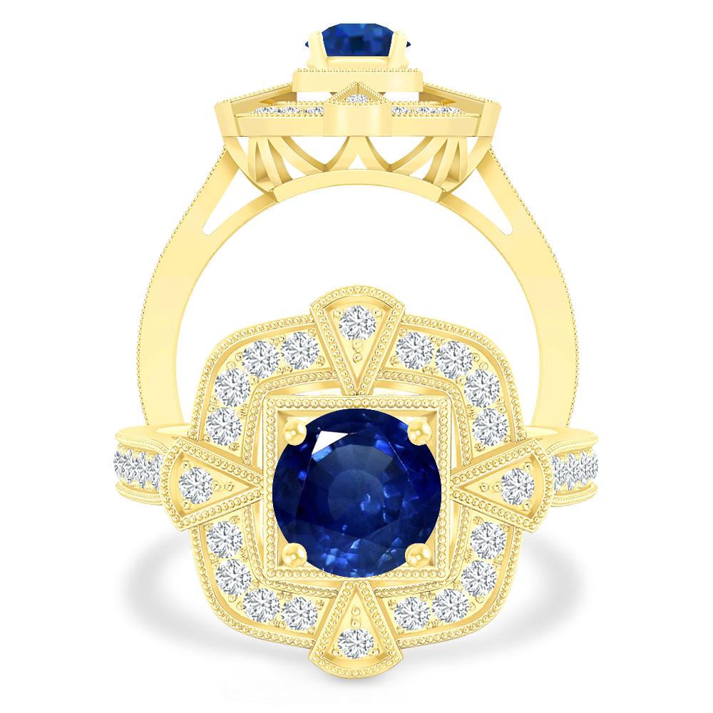 Yellow Gold - Sapphire