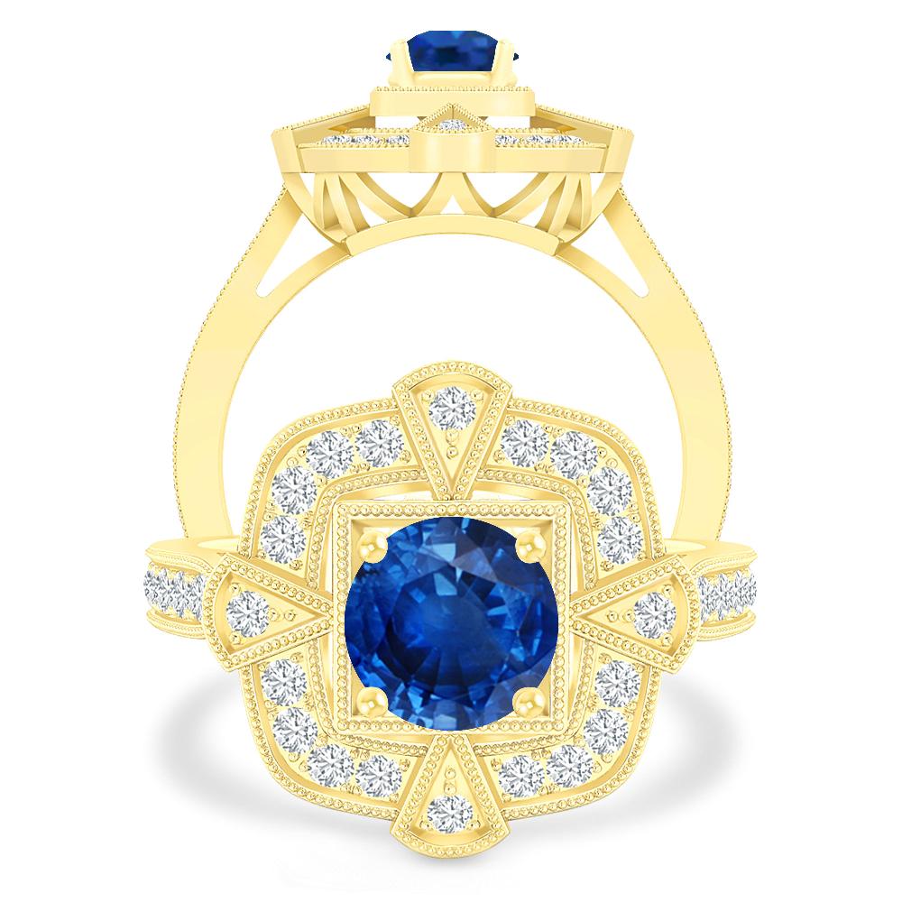 Yellow Gold - Sapphire