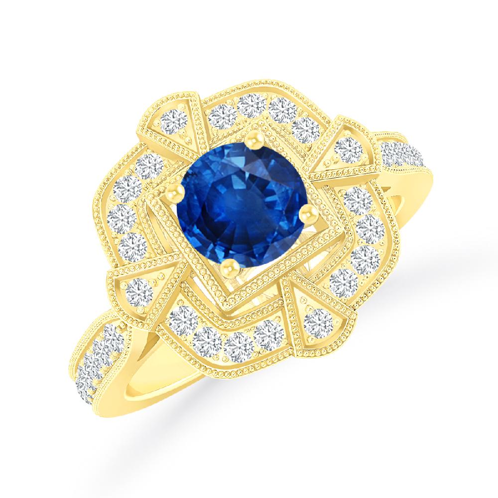 Yellow Gold - Sapphire