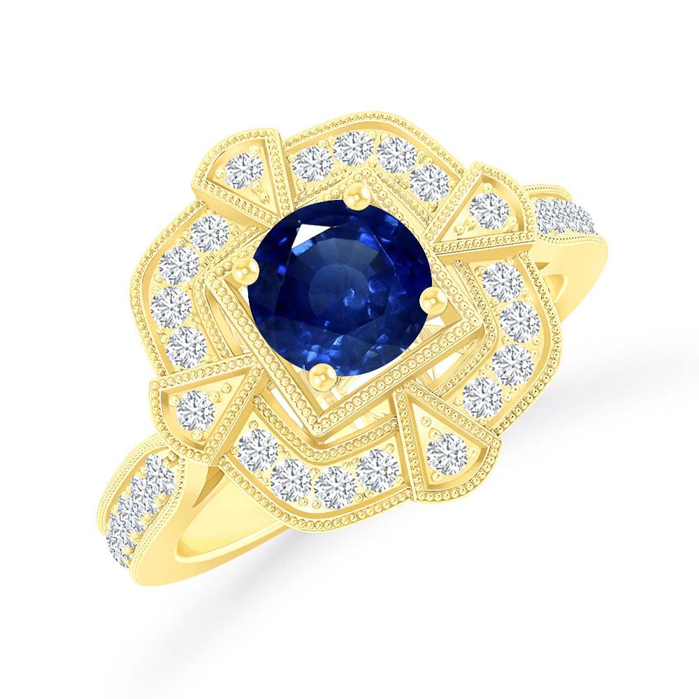 Yellow Gold - Sapphire