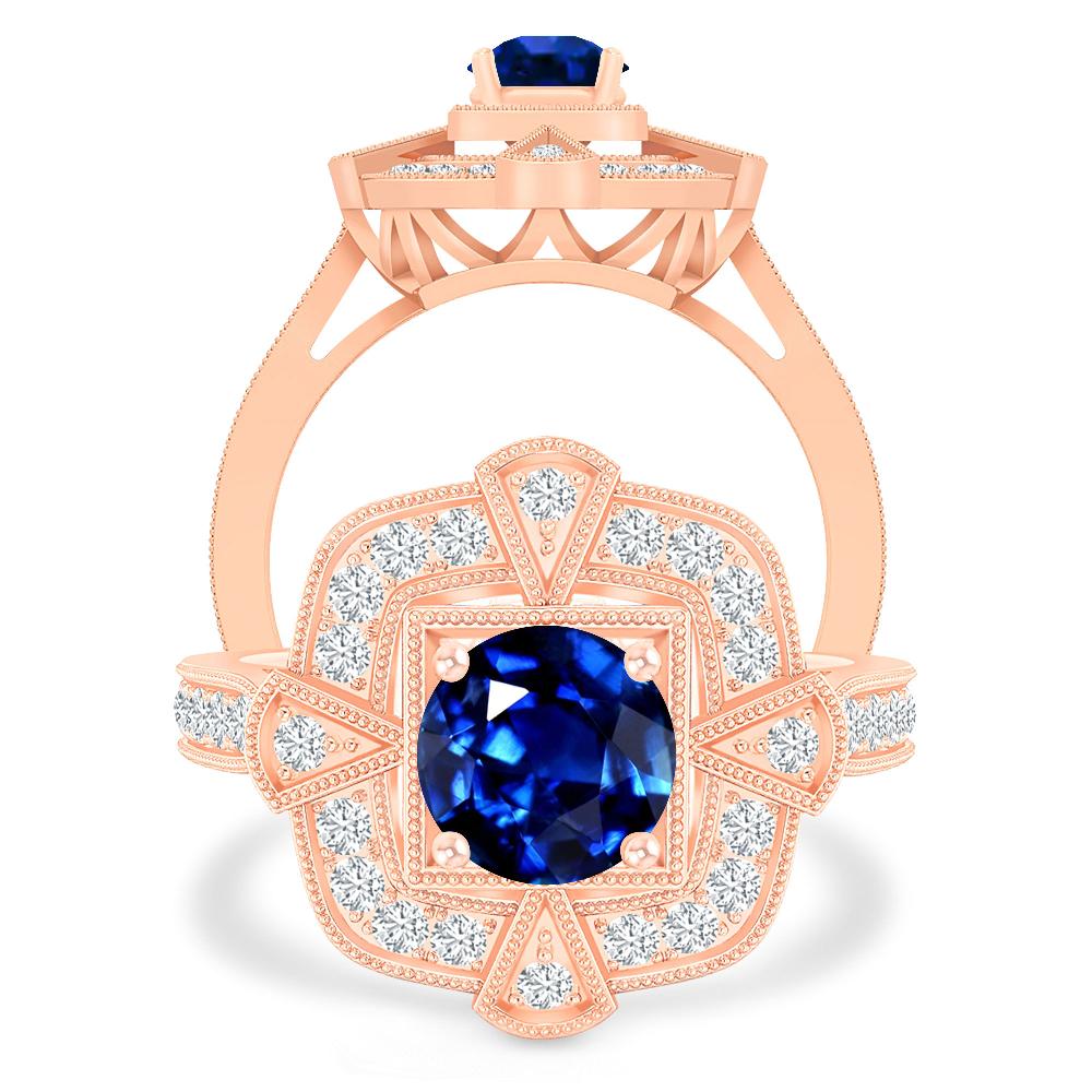 Rose Gold - Sapphire