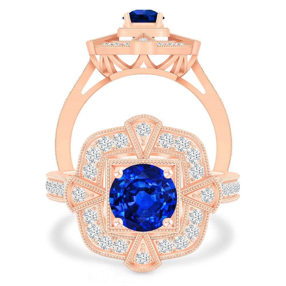 Rose Gold - Sapphire