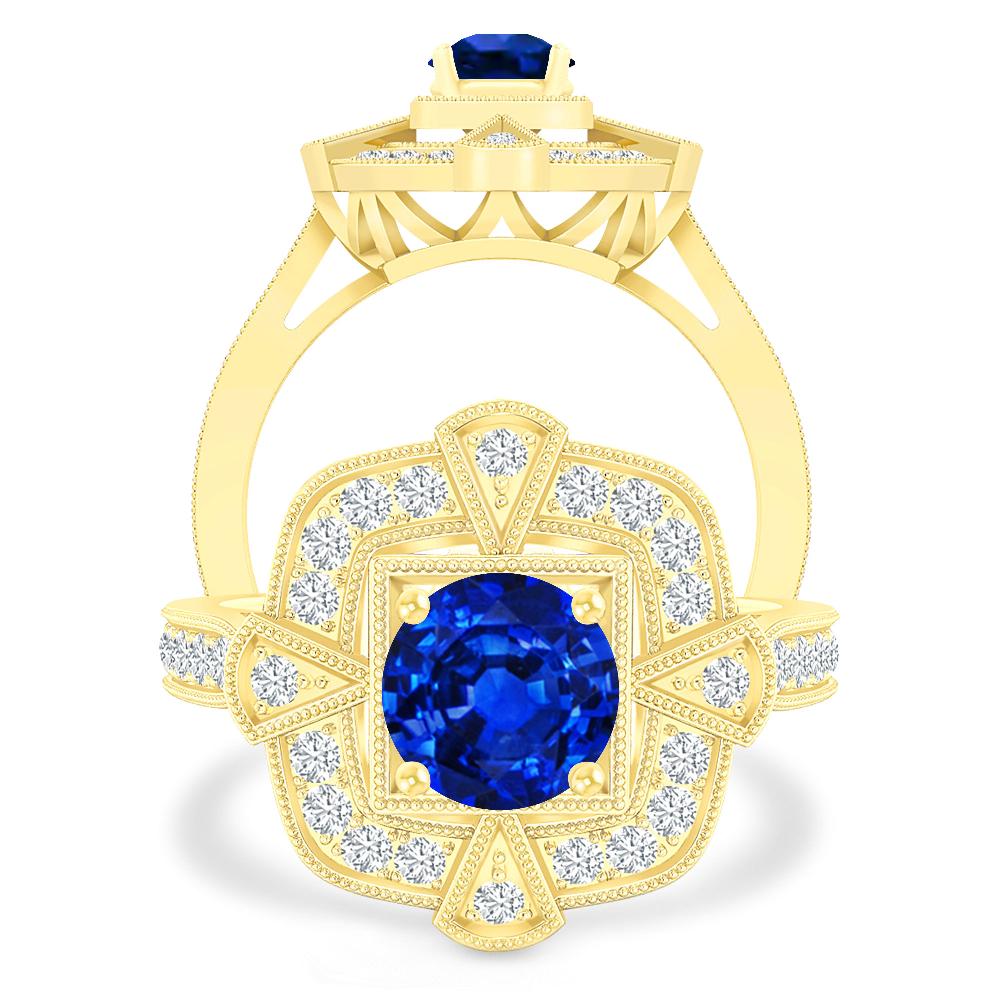 Yellow Gold - Sapphire