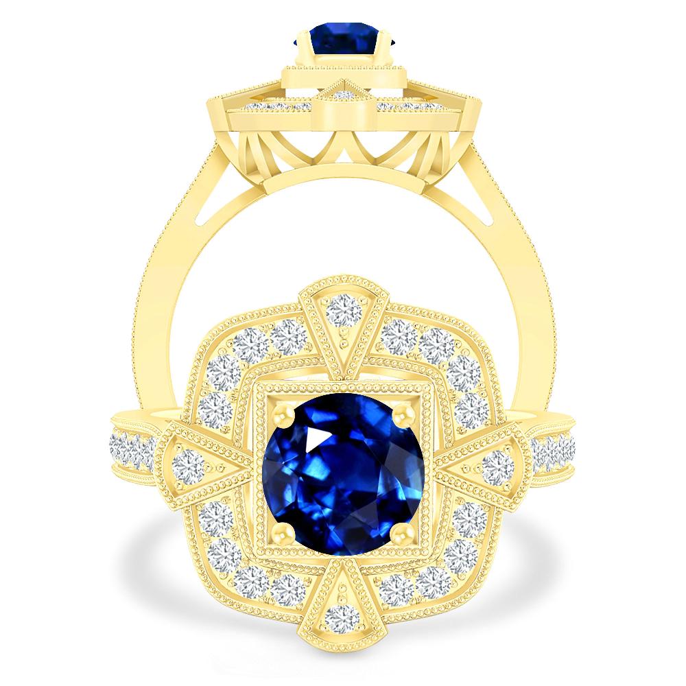 Yellow Gold - Sapphire