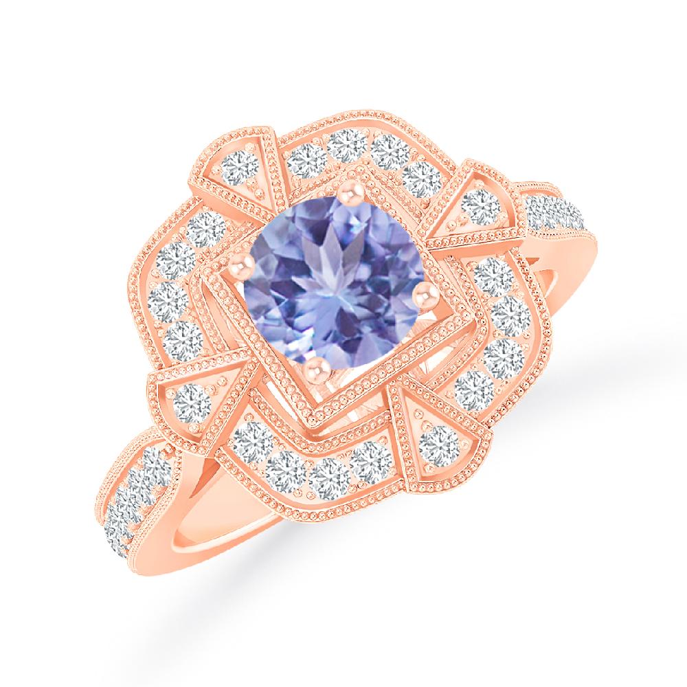 Rose Gold - Tanzanite