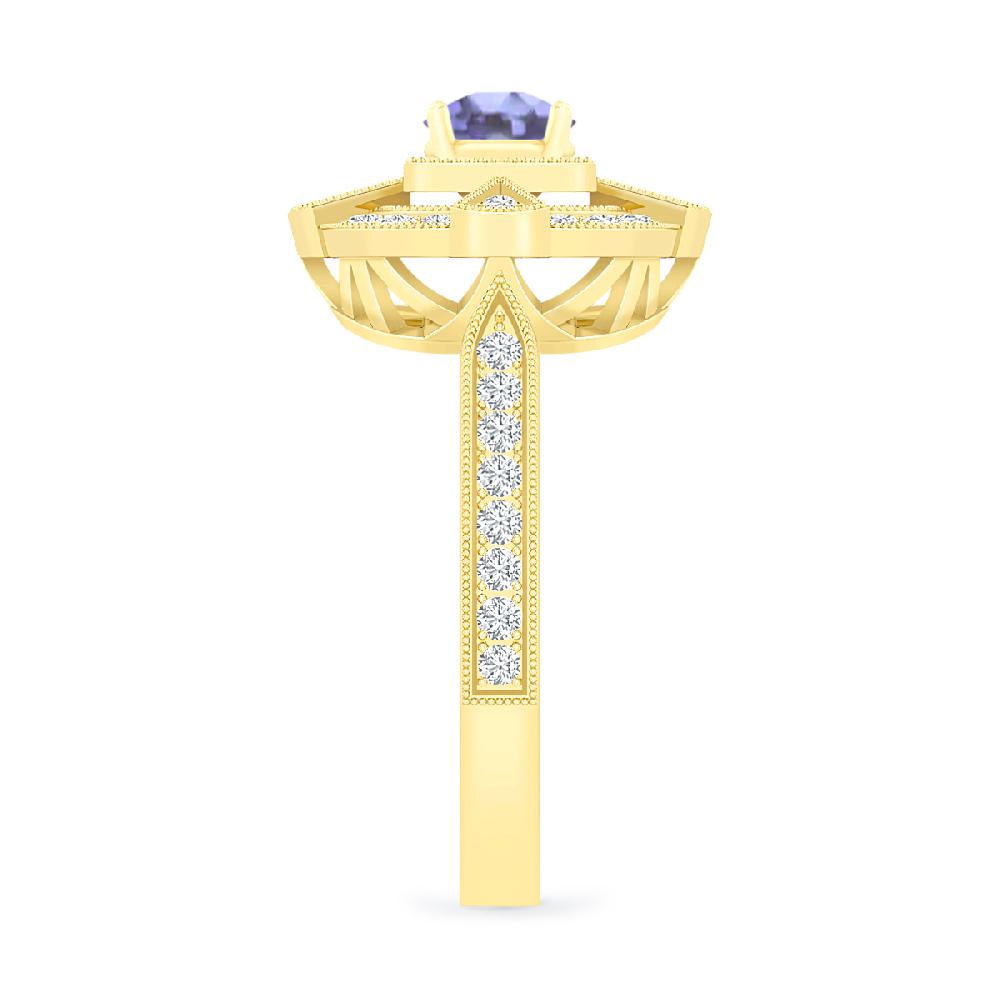 Yellow Gold - Tanzanite