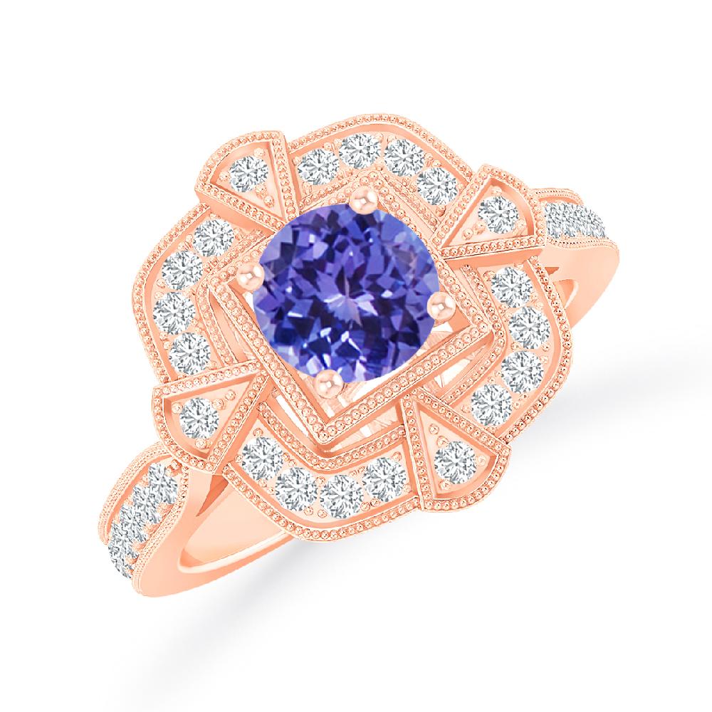 Rose Gold - Tanzanite