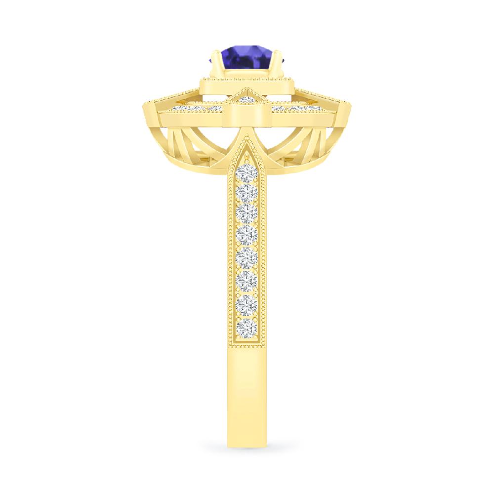 Yellow Gold - Tanzanite