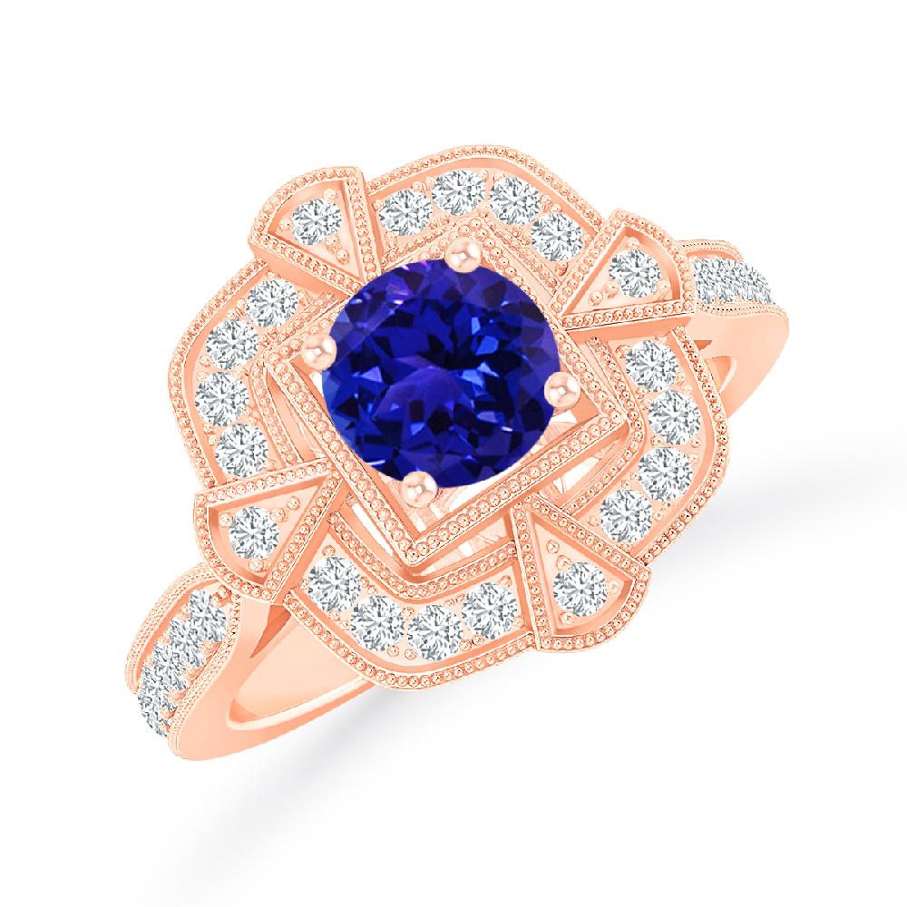 Rose Gold - Tanzanite