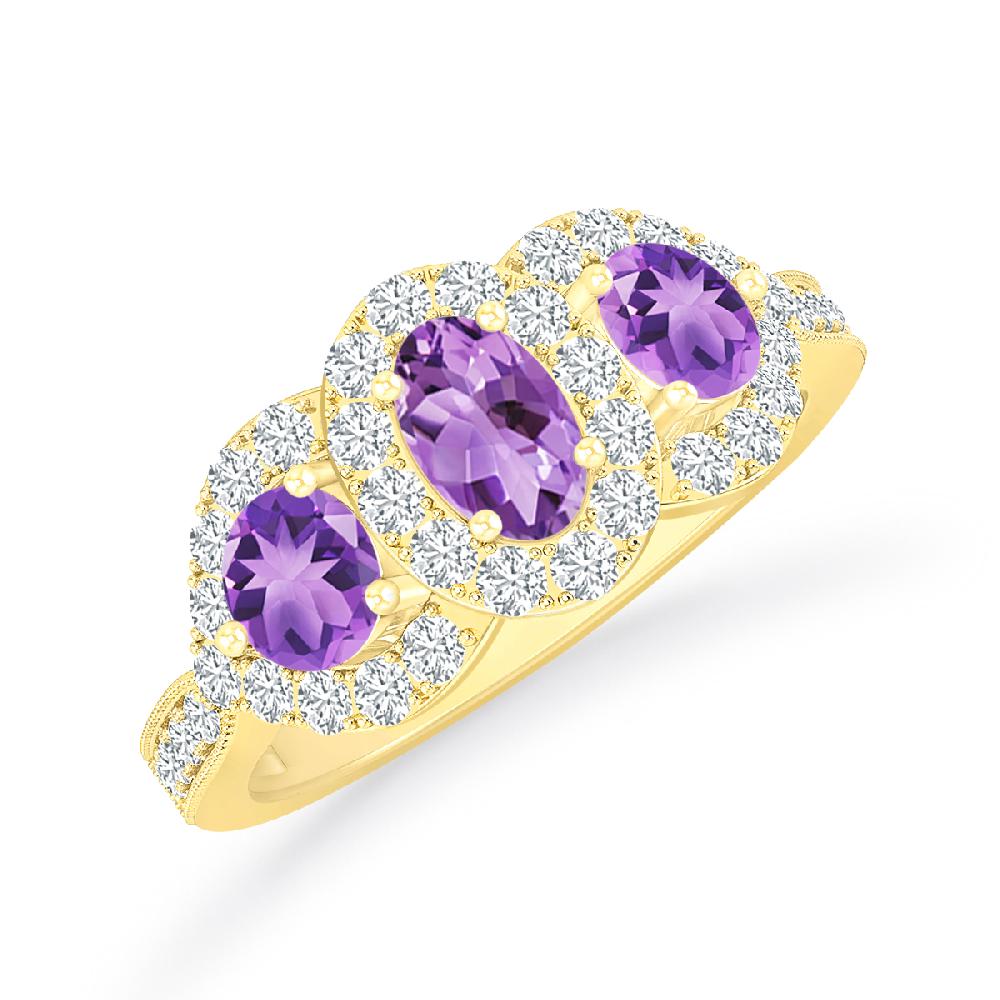 Yellow Gold - Amethyst