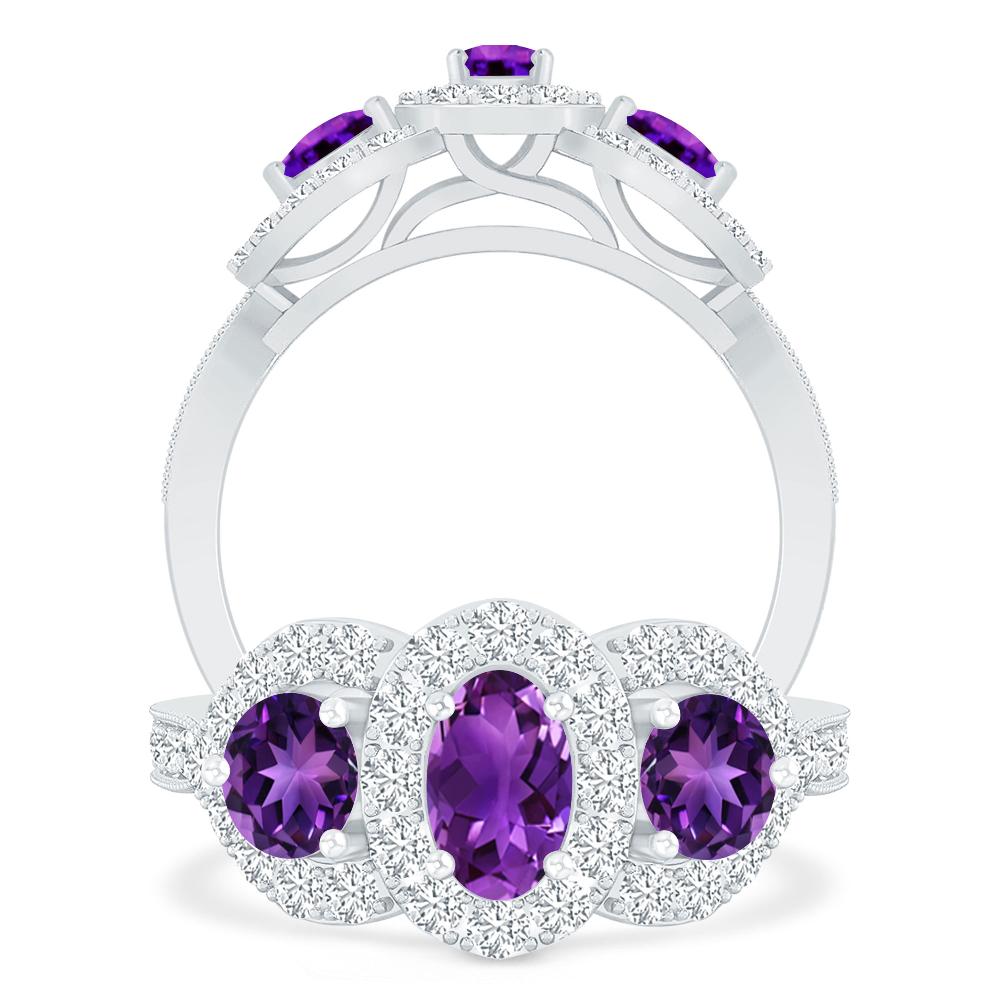 White Gold - Amethyst