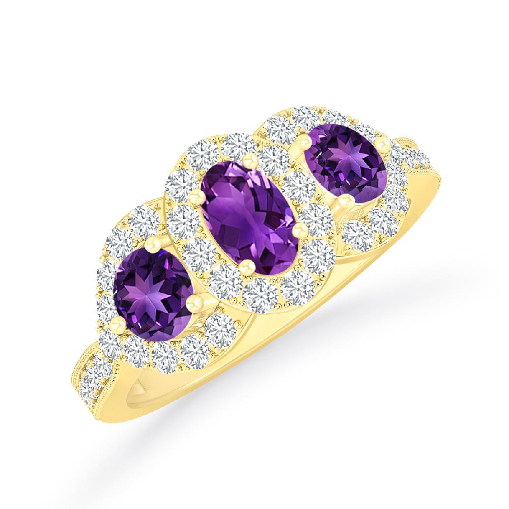 Yellow Gold - Amethyst