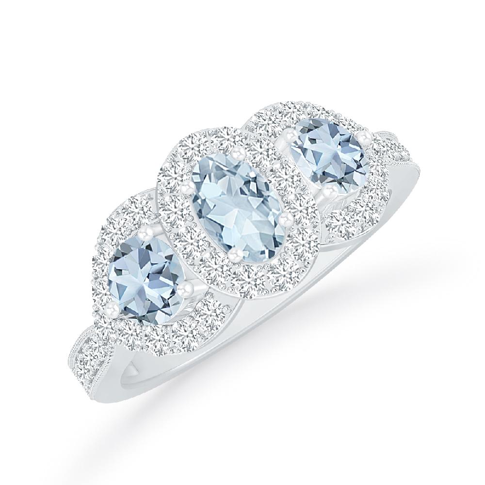 White Gold - Aquamarine