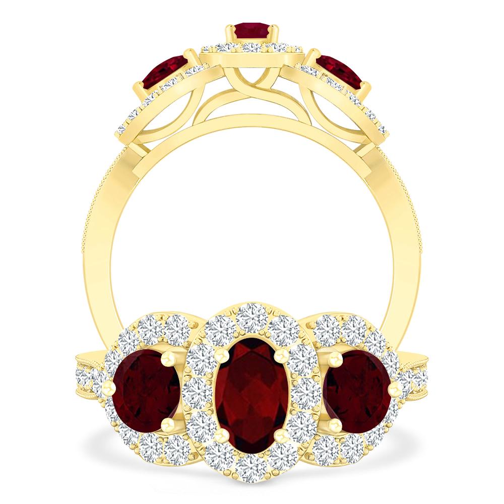 Yellow Gold - Garnet