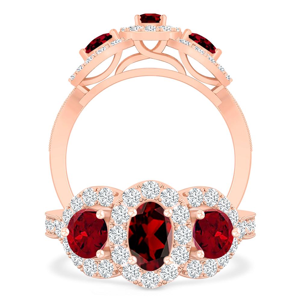 Rose Gold - Garnet