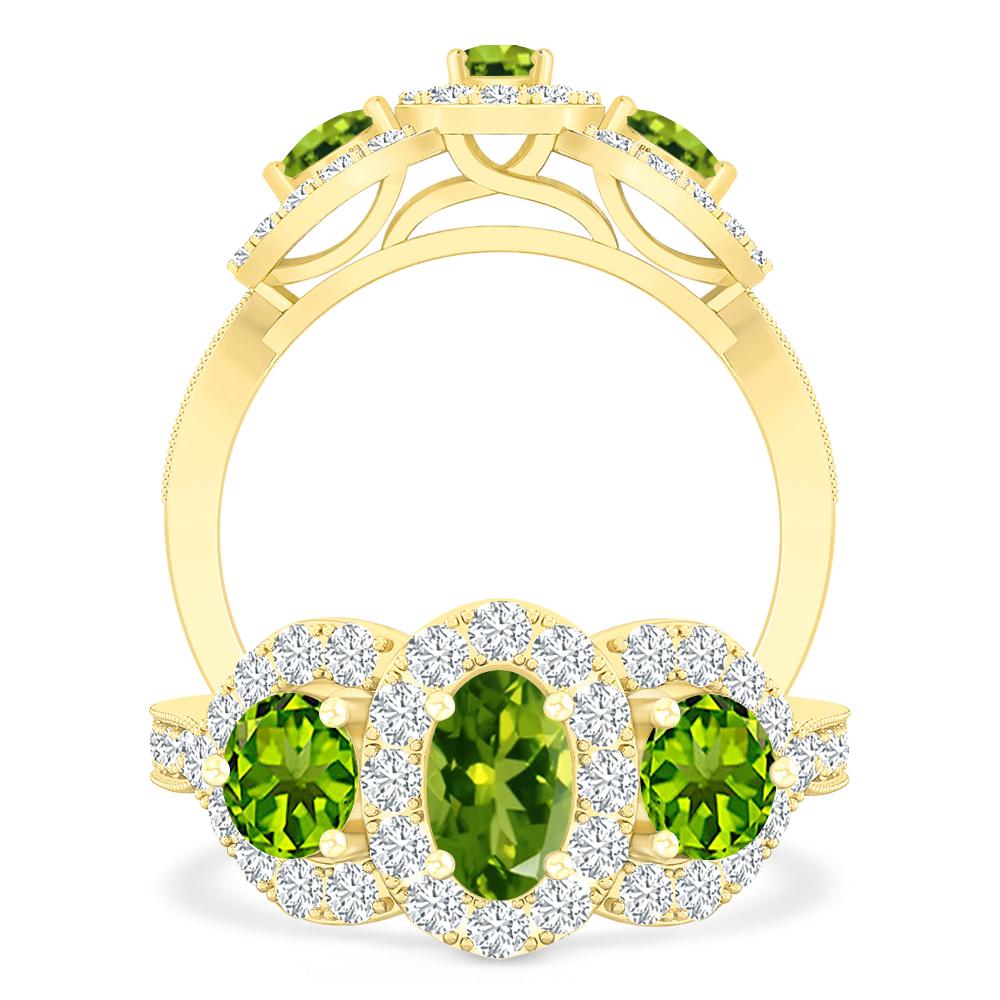 Yellow Gold - Peridot