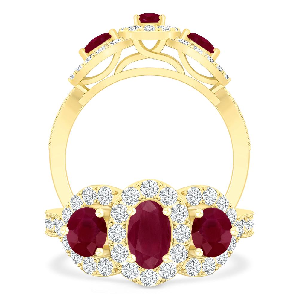 Yellow Gold - Ruby