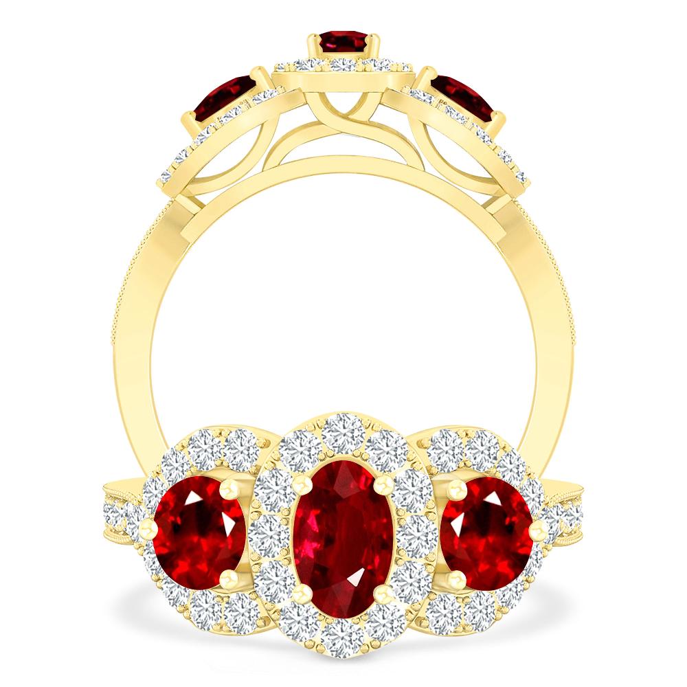 Yellow Gold - Ruby