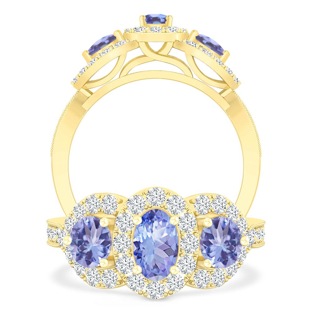 Yellow Gold - Tanzanite