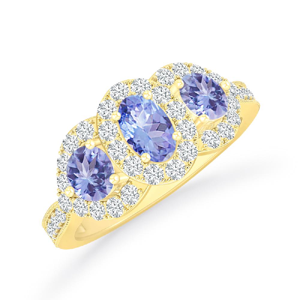 Yellow Gold - Tanzanite