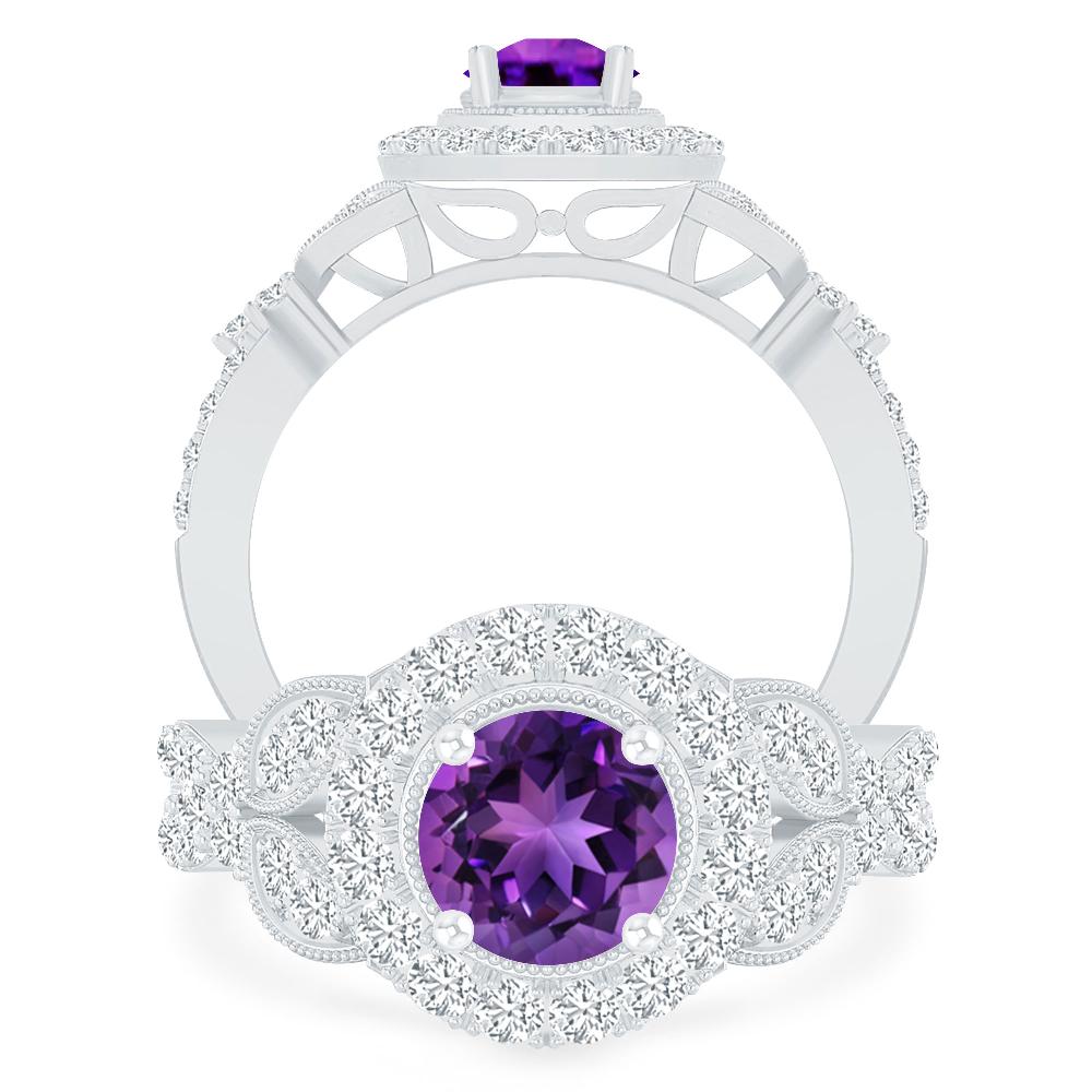 White Gold - Amethyst