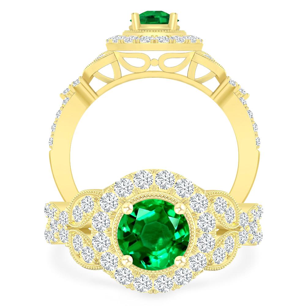 Yellow Gold - Emerald